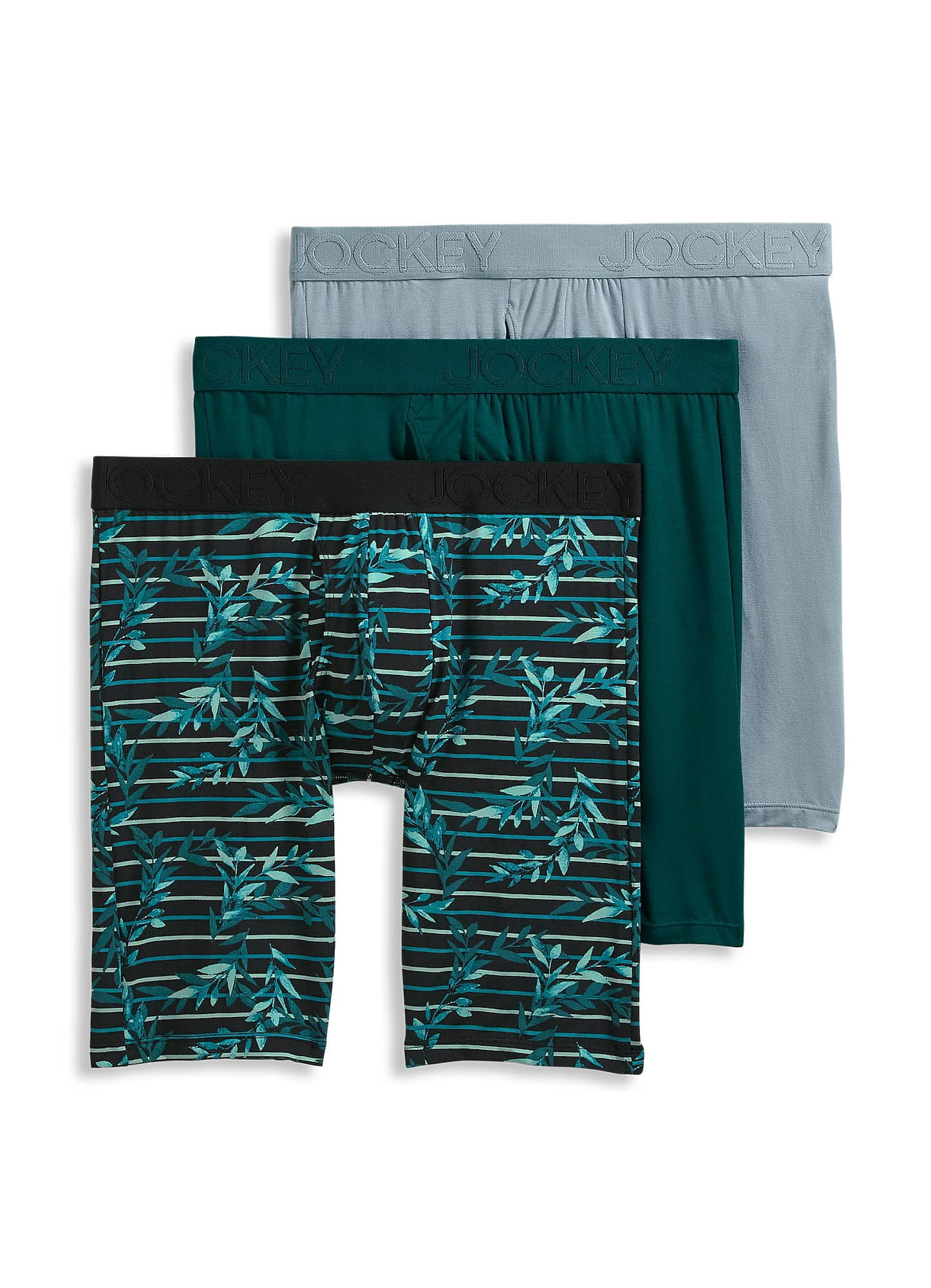 Jockey Active Ultra Soft Modal 9" Long Leg Boxer Brief - 3 Pack