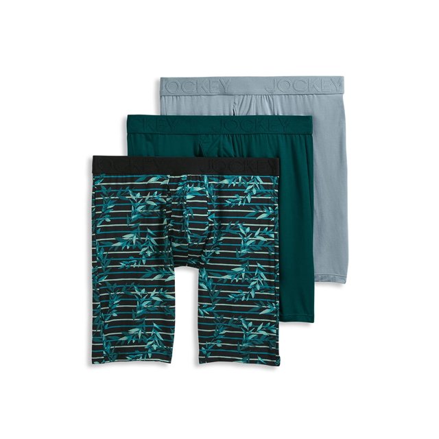 Jockey Active Ultra Soft Modal 9" Long Leg Boxer Brief - 3 Pack
