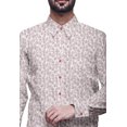 thumbnail image 4 of BESTMAN Long Sleeve Formal Shirt For Men Printed Button Down Cotton Men Shirts, 4 of 5