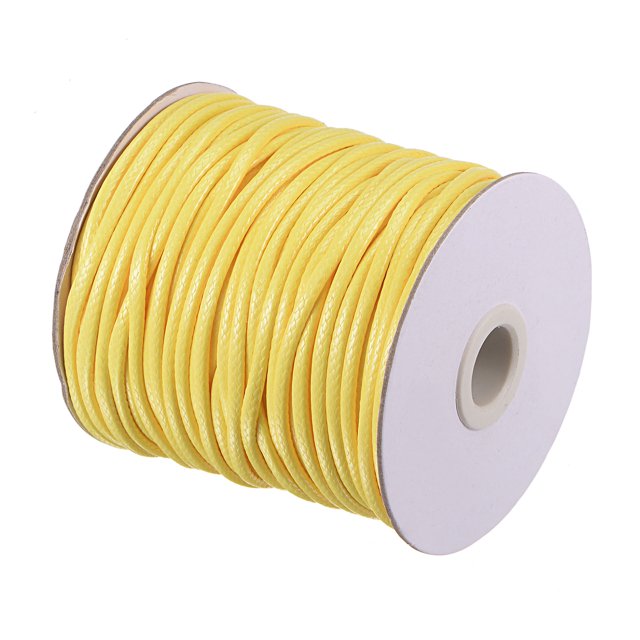 Unique Bargains Beading Thread Bracelet Weave Bead Craft Cord 3mm 39M/Roll (42-Yards) Decorative String, Yellow
