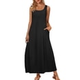 thumbnail image 2 of Gspmoly Robe pour Femmes, Robe Décontractée Sans Manches Mini pour Femmes, Été Printemps, Col Rond, Débardeur Ample, Robe Courte de Plage, Robes de Cocktail pour Femmes jusqu'à 60 % de Rabais, 2 of 9