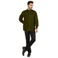 thumbnail image 2 of Bestman Solid Button-Down Shirt For Mens Chinese Collar Front Placket Formal Shirts, 2 of 7