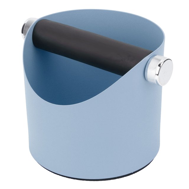 Coffee Machine Grounds Box, Coffee Knocking Slag Bucket Detachable Tap Bar Non Slip Base Bevel Mouth Design Low Noise Dishwasher Safe For Cafe Blue