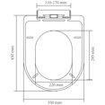 thumbnail image 4 of Siège de Toilette Blanc à Fermeture Douce Carré, 4 of 5