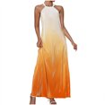 thumbnail image 2 of Ovzne Robes pour Femmes Robe Femme Printemps/été Dégradé Mode Aguichant Dos Nu Ligne A Longue Robe Grande Taille Robe Maxi Liquidation, 2 of 7