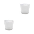 thumbnail image 4 of kurtrusly Modern Decorative Flower Pots Easy To Maintain Various Colors And Sizes transparent S pot+S tray 2Set, 4 of 6