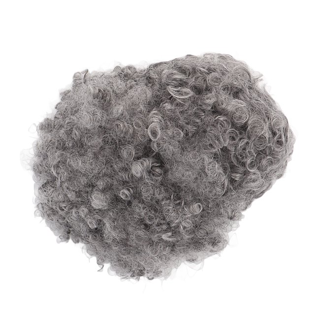 Chapeau Court Afro, Gris Noir Cheveux Courts Doux Remplacement Résistant à la Chaleur Synthétique Ajustable avec Frange pour Rendez-Vous