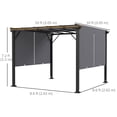 thumbnail image 3 of Outsunny 10' x 10' Retractable Pergola Canopy for Backyard, Garden, Grey, 3 of 10