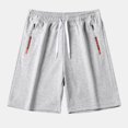 thumbnail image 3 of Hurxie Deals Mens Casual Shorts Solid Color Drawstring Athletic Short Pants with Pocket Gray,M, 3 of 4