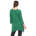 thumbnail image 3 of White Mark Tunique à Manches 3/4 pour Femmes, Taille Empire, Col en V, 3 of 6