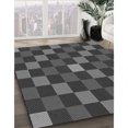 thumbnail image 3 of Ahgly Tapis d'Intérieur Lavable en Machine Carré Transitionnel Gris Platine, 5 Pieds Carré, 3 of 7