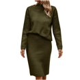 thumbnail image 2 of EQWLJWE Chandails à Col Roulé 2023 pour Femmes, Décontractés, à Manches Longues, Robe Chandail Tricotée d'Hiver, 2 of 4