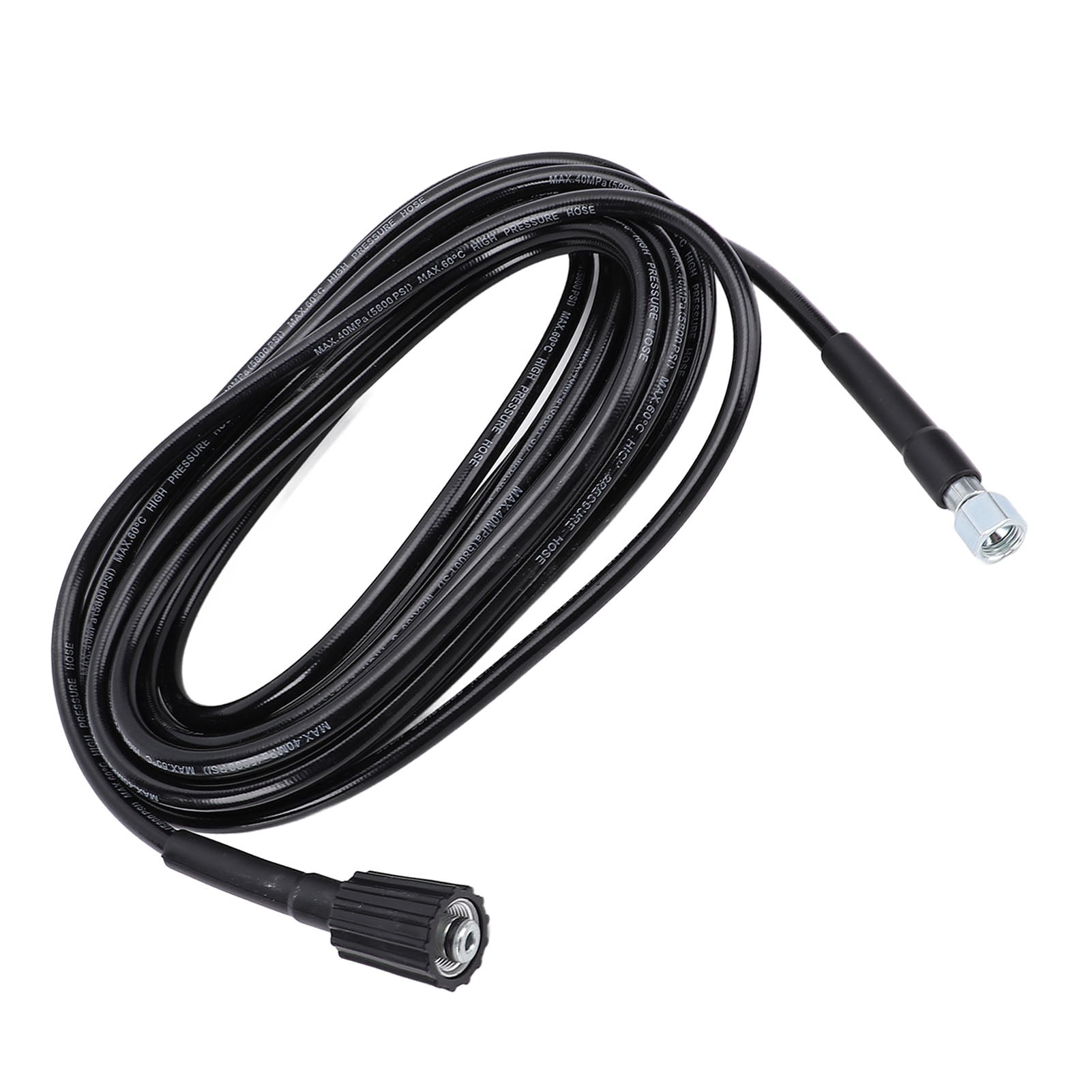 Pressure Washer Hose, Wearproof Rubber Metal Connector Replacement Power Washer Hose with Universal Fitment for Car Washing