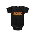 thumbnail image 1 of ACDC Distress Orange Black Infant Baby Creeper Snapsuit Romper, 1 of 2