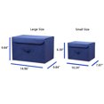 thumbnail image 2 of Bellella Boîte de Rangement en Coton et Lin Pliable en Tissu Cube pour Vêtements Organisateur à Fermeture Éclair avec Couvercle et Poignée, 2 of 5
