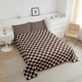 thumbnail image 3 of Erosebridal Checkered Gingham Bedding Full Comforter Set, Colorful Down Comforter, Rectangle Geometry Decor, 3-Piece, 3 of 8