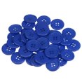 thumbnail image 1 of Unique Bargains Boutons de Couture Ronds en Résine Bleu Foncé à 4 Trous (Lot de 100), 1 of 5