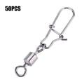 thumbnail image 2 of 50 Pcs Pivot de Pêche, Broche de Connecteur de Pêche en Acier Inoxydable Durable Émerillons Roulants Outil de Pêche à Pression, 2 of 8