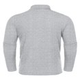 thumbnail image 4 of Men‘s Spring Autumn Solid Color Button Shirts with Long Sleeve Lapel Tops, 4 of 8