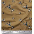 thumbnail image 1 of Soimoi Brown polyester Crepe Fabric Reindeer Animal Fabric Prints By Yard 42 Inch Wide, 1 of 3