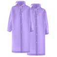 thumbnail image 1 of Lot de 2 Imperméables Ponchos Portatifs, Cameland Manteau de Pluie Imperméable en EVA Réutilisable pour Hommes et Femmes, Manteaux de Pluie Durables Poncho de Pluie à Manches Longues pour Activités de Plein Air, 1 of 8