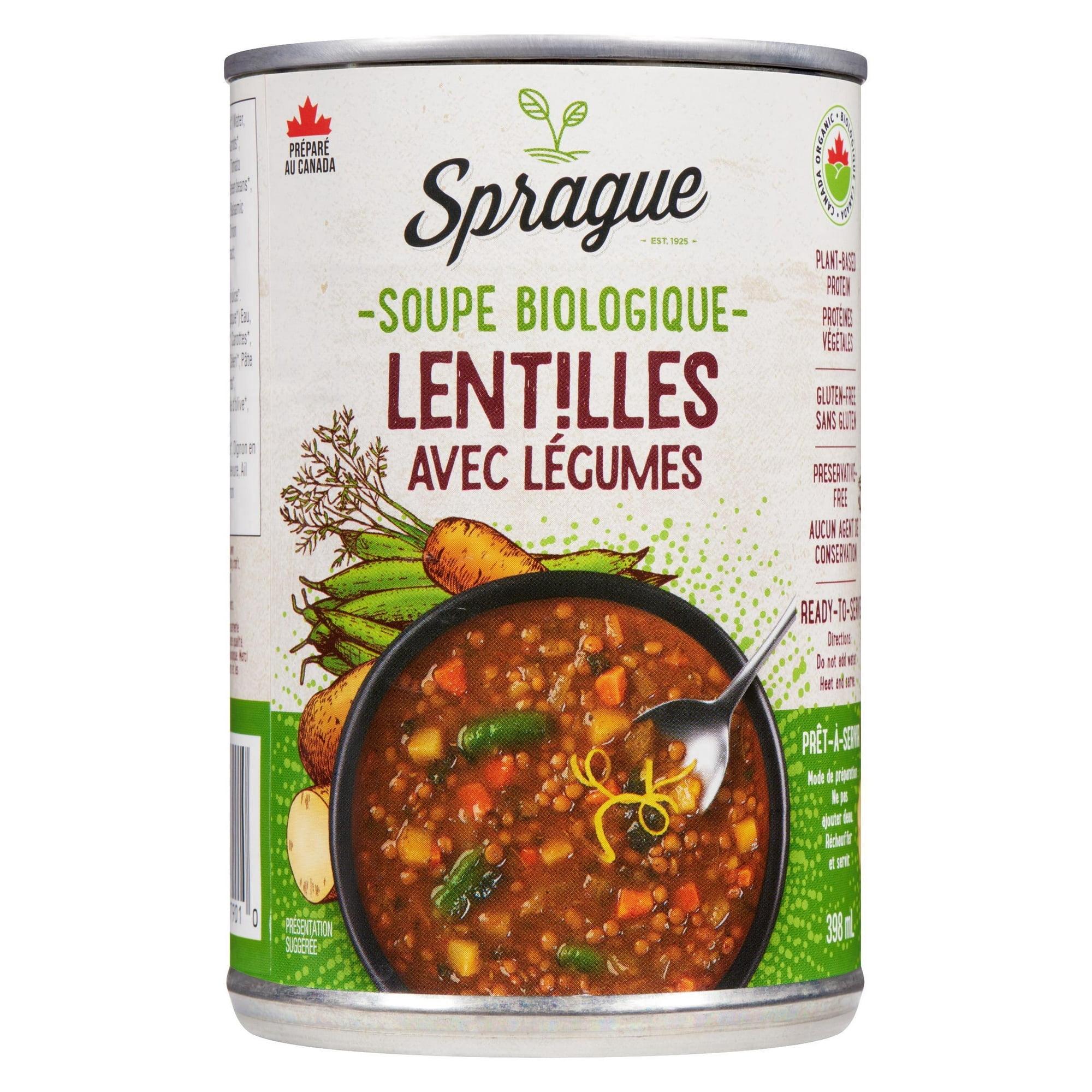 Sprague Soupe de Lentilles Biologique aux Légumes