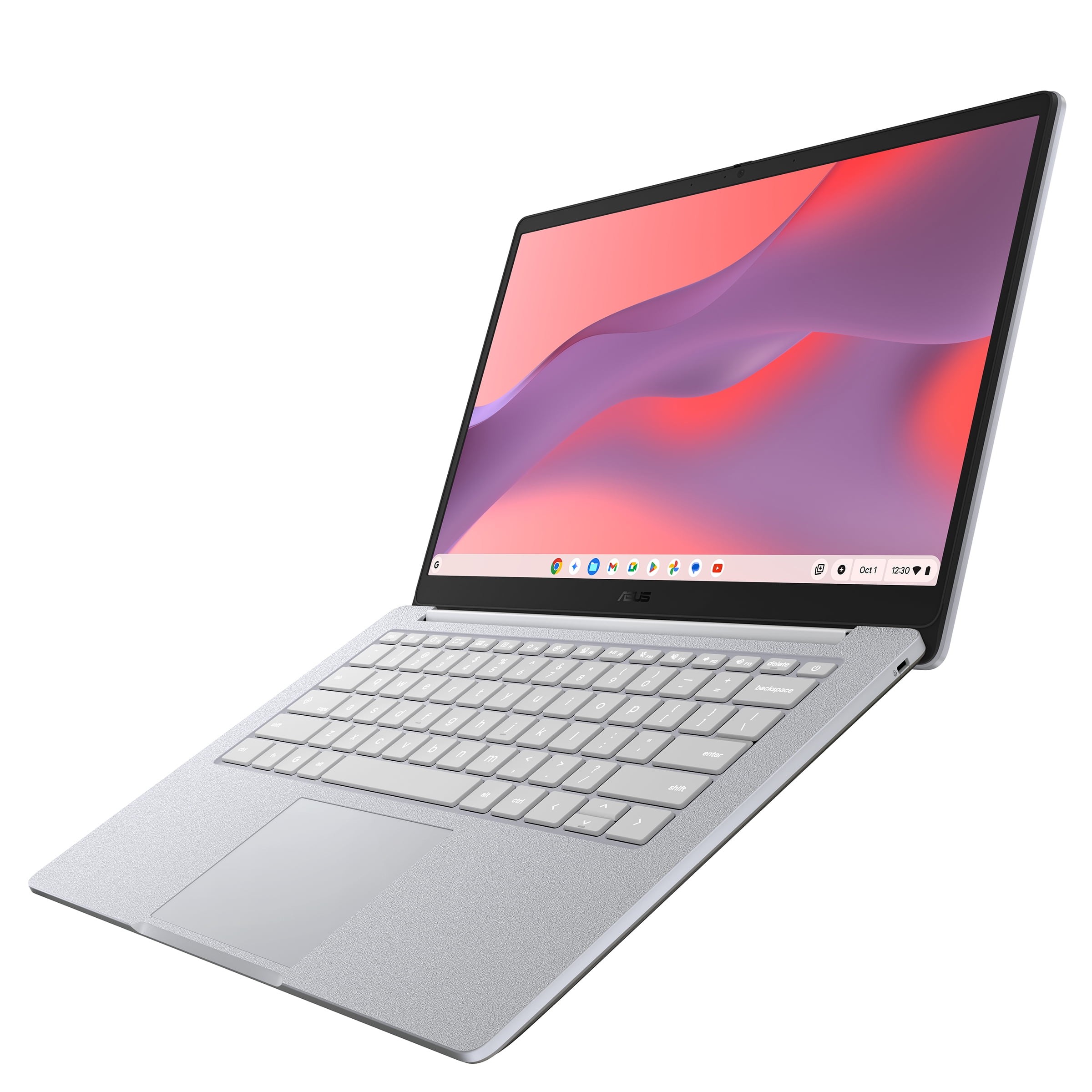 Ordinateur portable ASUS Chromebook CM14, écran FHD (1920 x 1080) 16:9 antireflet de 14 po, pro MediaTek™ Kompanio 540, stockage eMMC de 64 Go, mém de 4 Go, ChromeOS, Pure Grey, CM1405CM4A-WB01-CB