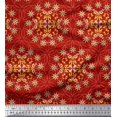 thumbnail image 1 of Soimoi Poly Georgette Fabric Moroccan Damask Print Fabric by The Yard 52 Inch Wide, 1 of 3