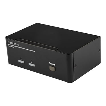 StarTech.com Commutateur KVM DisplayPort à Double Moniteur - 2 Ports - Concentrateur USB 2.0 - Audio et Microphone - Commutateur KVM DP (SV231DPDDUA) - Commutateur KVM / Audio - 2 x KVM / Audio - 1 Utilisateur local - de Bureau - pour P/N : IM12D1500P, SVA12M2NEUA, SVA12M5NA