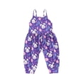 thumbnail image 1 of Gupgi 1-6Y Kids Girls Easter Jumpsuits Toddler Strap Sleeveless Rabbit Print Suspender Pants with Pockets, 1 of 1