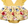 thumbnail image 2 of Summer Baby Girl Floral Yellow Romper Red Dress, 2 of 3
