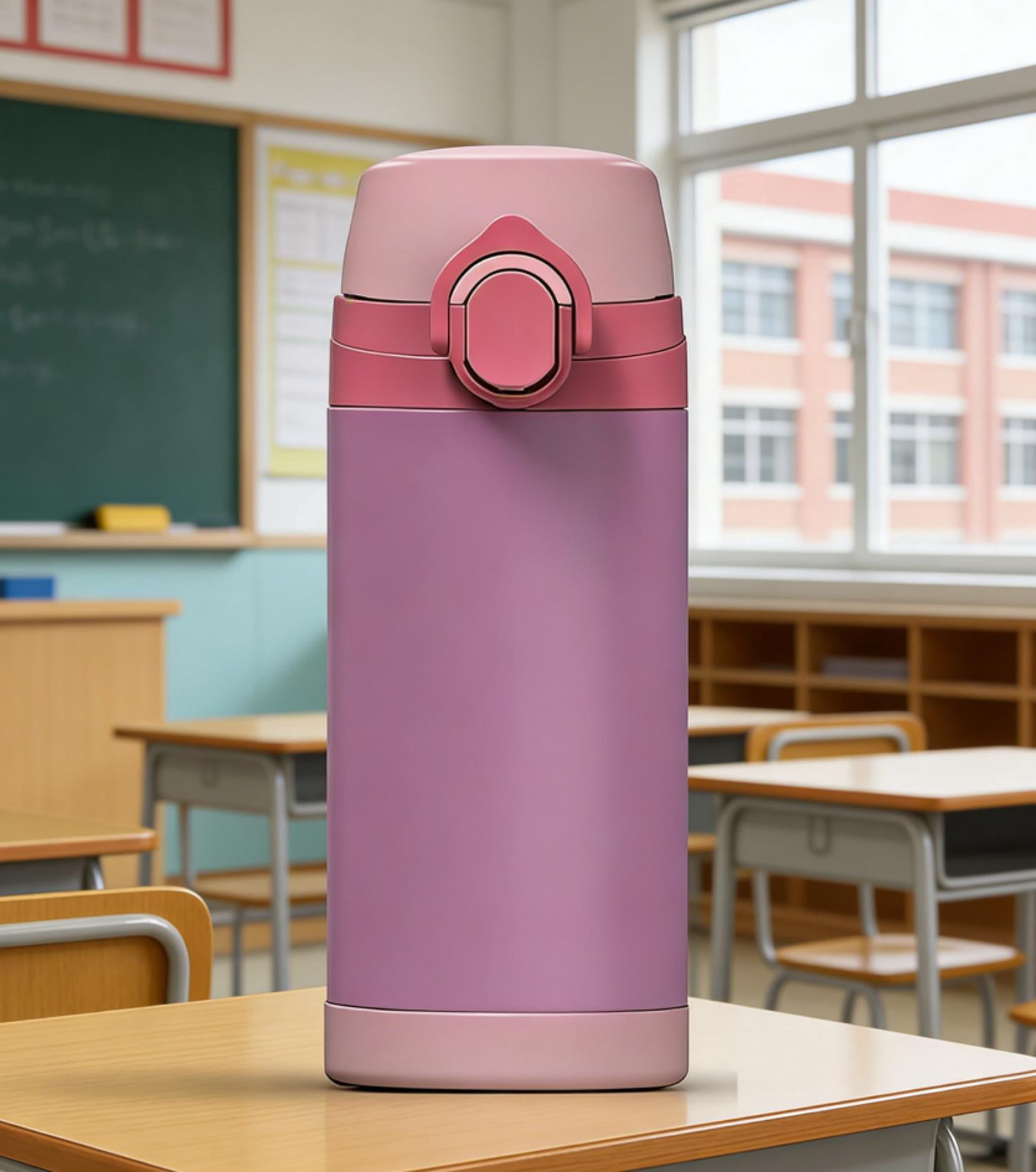 Mainstays enfants rose 12oz (355mL) en acier inoxydable isolé tasse pour filles, double mur SS304 tasse réutilisable, coupe de voyage résistante aux fuites
