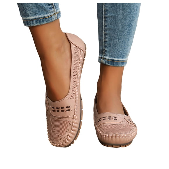 Womens Slip on Loafers Walking Shoes Comfortable Casual Beach Travel Ballet Flats Non Slip Work Dress Shoes