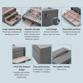 thumbnail image 2 of Jewelry Organizer 3-layer Large Capacity Jewelry Box Earrings Necklace Rings Holder with Makeup Mirror and, 2 of 8