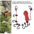 thumbnail image 3 of Windproof Laundry Clothesline Portable 5m Long Outdoor Hanging Rope with 7 Hooks for Laundry Camping Hanging Lights, 3 of 7