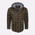 thumbnail image 4 of LOVZFMLL Jackets for Men's Winter Checkered With Button Pockets And Long Sleeved Hooded Casual Jacket, 4 of 5