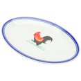 thumbnail image 4 of KAKOWELY Decorative Plate 1PC Vintage Style Enamel Steamed Fish Storage Plate Delicate Pattern Plate9.65"X5.91"X0.79", 4 of 5