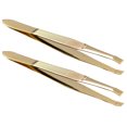 thumbnail image 1 of Shisuyan 2Pcs Precision Eyebrow Tweezers Set For Women With Stainless Steel For Travel Use, 1 of 8