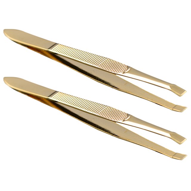 Shisuyan 2Pcs Precision Eyebrow Tweezers Set For Women With Stainless Steel For Travel Use