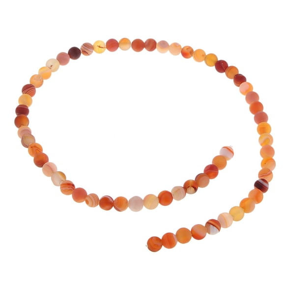 GUOOL Perles en Agate Givrée Naturelle 6 mm / 8 mm pour Fabrication de Bijoux, Gemme Naturelle Ronde, en Vrac, 63 Pcs 6 mm