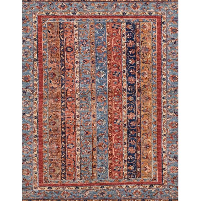 Ahgly Company Tapis d'Intérieur Rectangulaire Abstrait Marron Rouge, 7 Pieds x 10 Pieds