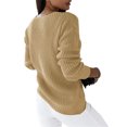 thumbnail image 2 of Innerwin Chandail d'Hiver Chaud pour Femmes, Haut Chic à Manches Longues, Chandail Douillet, Abricot G, 2 of 7
