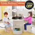 thumbnail image 4 of Costway 5 PCS Kids Table and Chair Set with Writable Blackboard Desktop Toddler Table, 4 of 10