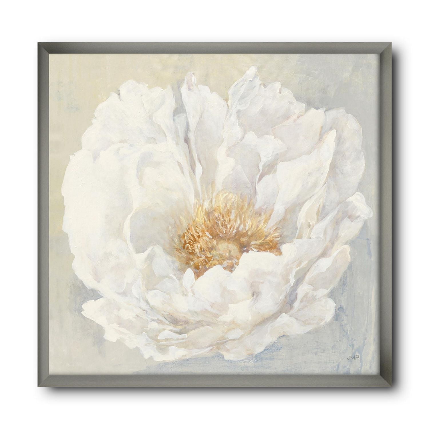 Designart Pivoine blanche sereine Art mural encadré