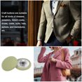thumbnail image 5 of Unique Bargains 10pcs 28L Fabric Cloth Covered Button 18mm Round Metal Shank Sewing Buttons for Suits Dress Blouses, Light Green, 5 of 5