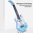 thumbnail image 4 of WLOELOEW Blue Kids Simulation Player Guitar Toys Multifunctional Mode Musical Instrument Lights Music, 4 of 7