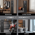 thumbnail image 4 of Omethey 4-5 Fireproof Gun Safe, Digital Shotgun Safe for Home, Long Gun Safe with Backlit Keypad & LED Light, Gun Cabinet with Removable Shelf, Adjustable Gun Support, Pistol Bag & Metal Storage Box, 4 of 6