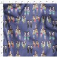 thumbnail image 4 of Soimoi Purple Poly Georgette Fabric Mirror Theme Human Figure Print Fabric by the Yard 42 Inch Wide, 4 of 5