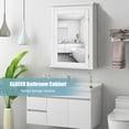thumbnail image 3 of Patiojoy Armoire Murale de Salle de Bain avec Miroir, Armoire de Rangement avec Tablette Ajustable, Blanc, 3 of 10