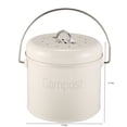 thumbnail image 1 of Compost Bin 3L - Stainless Steel Kitchen Compost Bin - Kitchen Composter for Food Waste - Coal Filter, 1 of 5